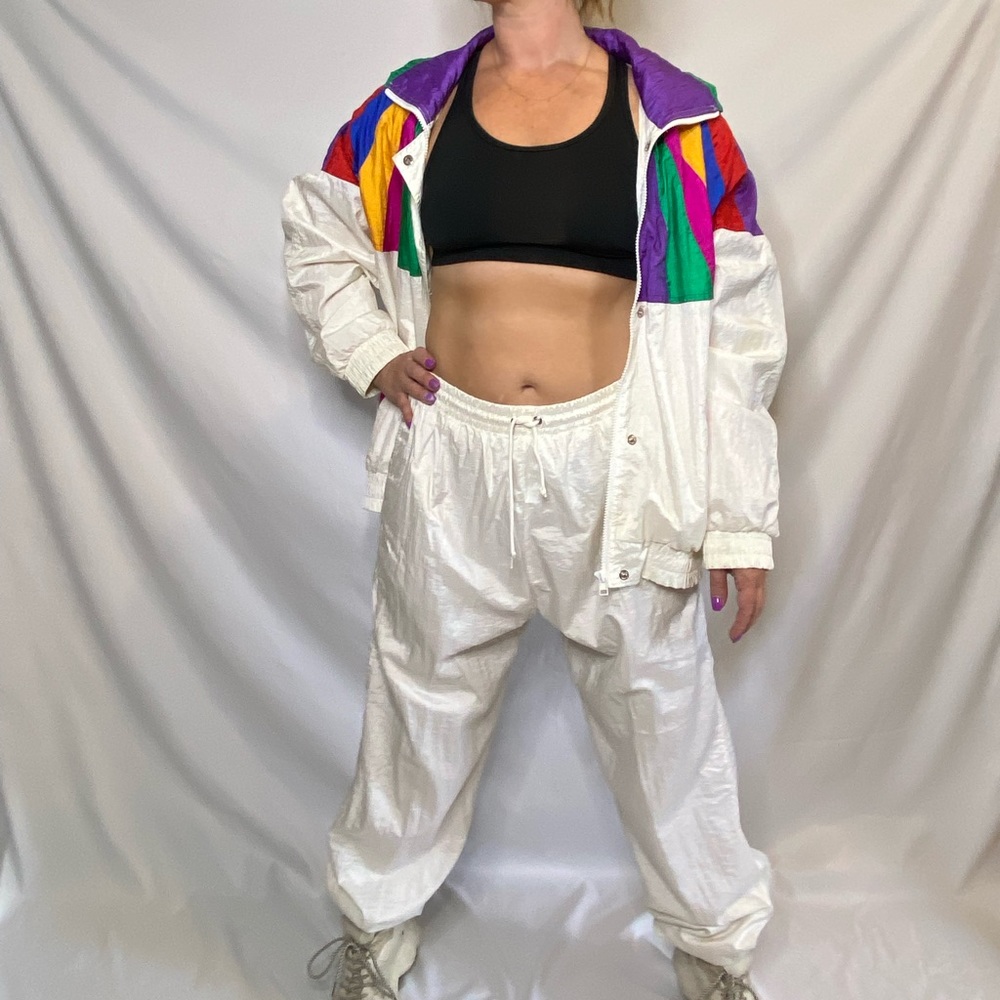 Retro Track suite with shoulder pads